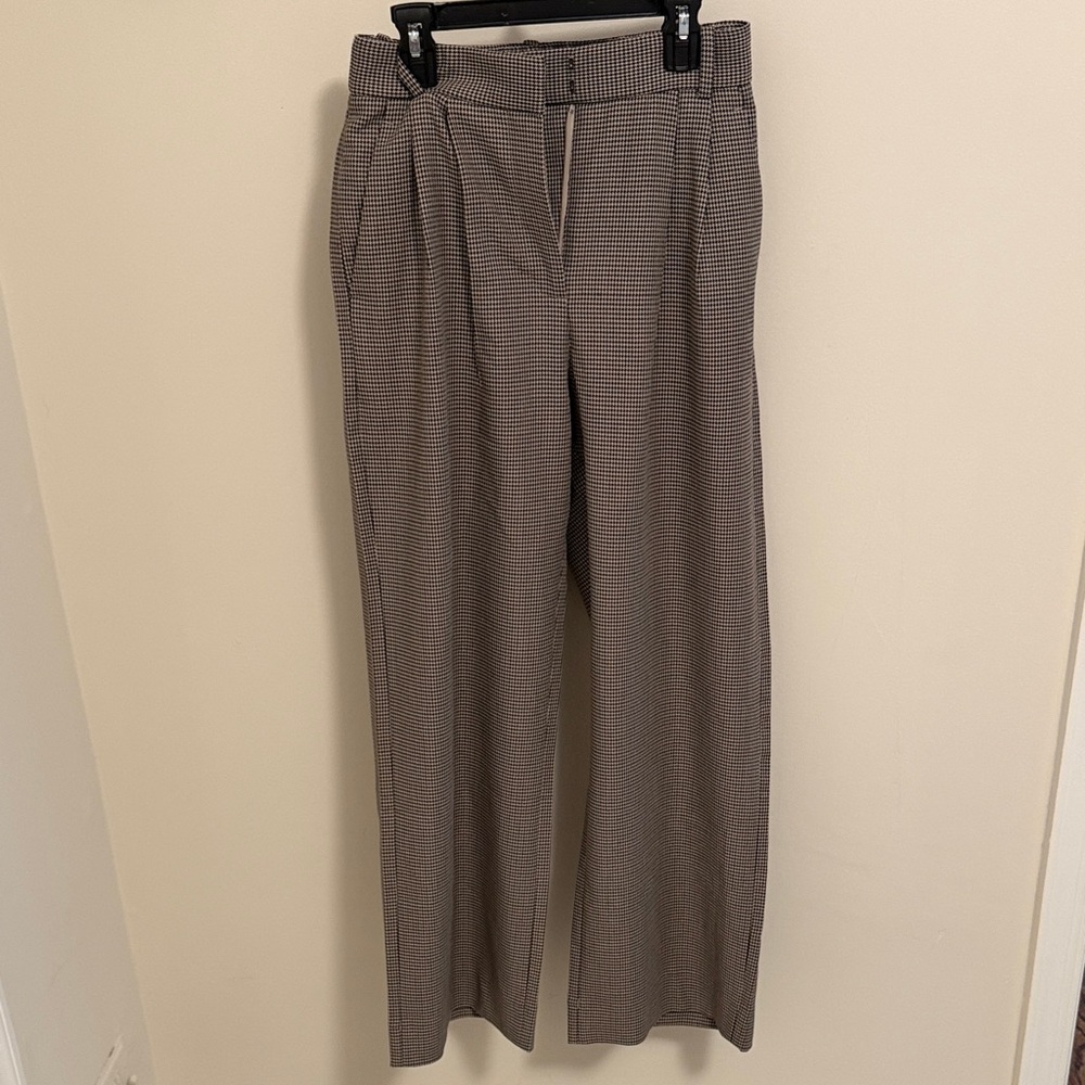 Abercrombie & Fitch Brown Checkered Trousers